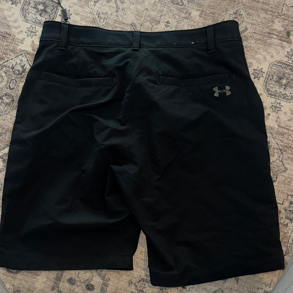 Under Armour Black Flat-Front Performance Shorts - Picture 3 of 3